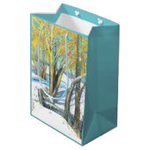 Sac Cadeau Moyen pont en hiver (Dos Angle)