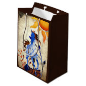 Sac Cadeau Moyen Pony sauvage avec Cheval du Soleil (Dos Angle)