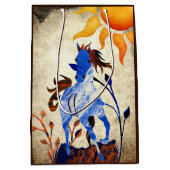 Sac Cadeau Moyen Pony sauvage avec Cheval du Soleil (Devant)