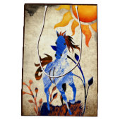 Sac Cadeau Moyen Pony sauvage avec Cheval du Soleil (Dos)