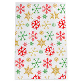 Sac Cadeau Moyen Poodé d'aquarelle doux à Santa Hat (Dos)