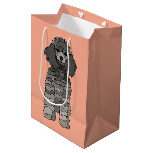 Sac Cadeau Moyen Poodle Dog Pet (Devant Angle)