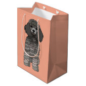 Sac Cadeau Moyen Poodle Dog Pet (Dos Angle)