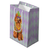 Sac Cadeau Moyen Poodle Mardi Gras (Dos Angle)