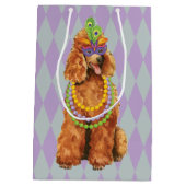 Sac Cadeau Moyen Poodle Mardi Gras (Dos)