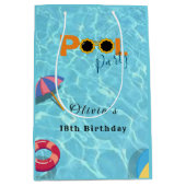 Sac Cadeau Moyen Pool Anniversaire de fête thème (Devant)