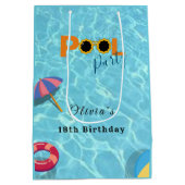 Sac Cadeau Moyen Pool Anniversaire de fête thème (Dos)