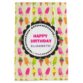 Sac Cadeau Moyen Popsicles et crème glacée Motif Joyeux anniversair (Dos)