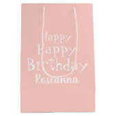 Sac Cadeau Moyen Porte-cadeau Pink Pink Medium Bag Nommé Joyeux Ann (Dos)