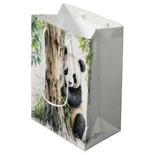 Sac Cadeau Moyen Porte De Panda Cute De Bambou Tree