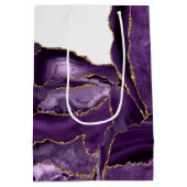 Sac Cadeau Moyen Porte de parties scintillant violet et or (Dos)