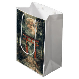 Sac Cadeau Moyen Porte de temple vermillon encre aquarelle (2)