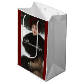 Sac Cadeau Moyen Portrait de scène hivernale femme victorienne vint (Devant Angle)