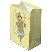 Sac Cadeau Moyen Pose Joueuse de Cindy Bear (Dos Angle)