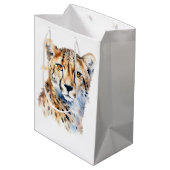 Sac Cadeau Moyen Poster de animal Cheetah (Dos Angle)