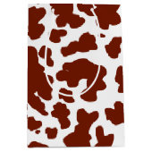 Sac Cadeau Moyen Poster de animal de texture de la peau de vache Br (Devant)