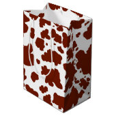 Sac Cadeau Moyen Poster de animal de texture de la peau de vache Br (Dos Angle)