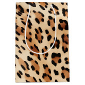 Sac Cadeau Moyen Poster de animal Leopard de crème (Devant)