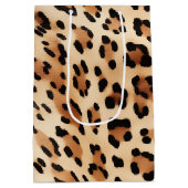 Sac Cadeau Moyen Poster de animal Leopard de crème (Dos)