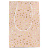 Sac Cadeau Moyen Poster de animal rose or (Devant)