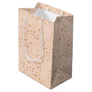 Sac Cadeau Moyen Poster de animal rose or