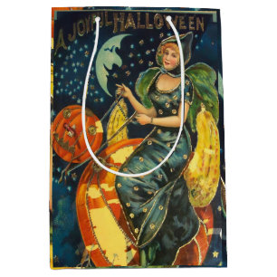Sac Cadeau Moyen Poster de sorcière Halloween vintage
