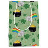 Sac Cadeau Moyen Pots d'or chanceux (Devant)