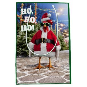 Sac Cadeau Moyen Poule de Noël