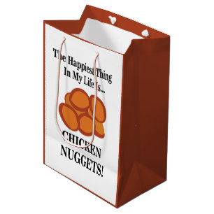 Sac Cadeau Moyen Poulet Nugget Restauration rapide Drôle Poulet Nug