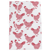 Sac Cadeau Moyen Poulets rouges Hen (Devant)