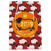Sac cadeau moyen pour l'année chinoise de porc 201 (Devant)