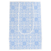 Sac Cadeau Moyen "Pour ma Squeeze principale" Citron & Carreaux Ble (Dos)