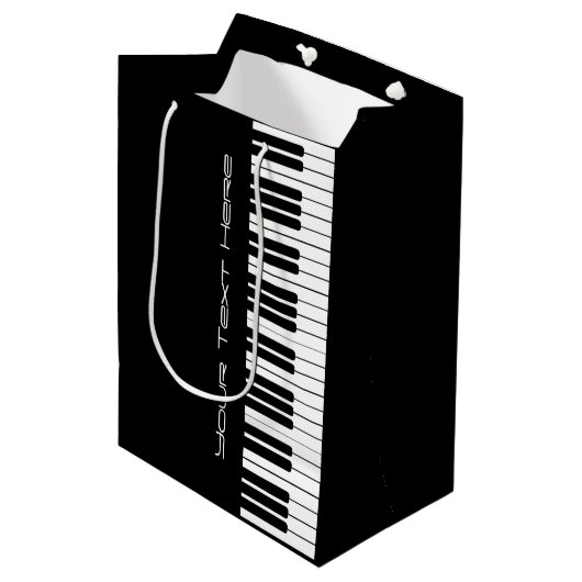 Sac cadeau moyen pour orgue pour clavier de piano (Devant Angle)