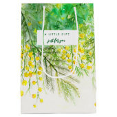 Sac Cadeau Moyen Pour Vous Yellow Mimosa Aquarelle Peinture (Dos)