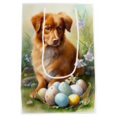 Sac Cadeau Moyen Poussette de canard de la Nouvelle-Écosse avec oeu (Dos)