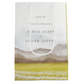 Sac Cadeau Moyen Prairies en fleurs Mariage (Dos)