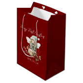 Sac Cadeau Moyen Premier Noël de fée (Devant Angle)