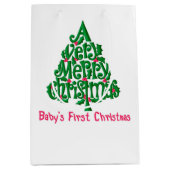 Sac Cadeau Moyen Premier Noël du bébé (Devant)