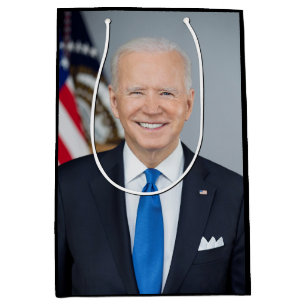 Sac Cadeau Moyen Président Joe Biden Maison Blanche Portrait Moyen