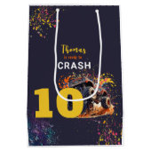 Sac Cadeau Moyen Prêt à écraser monster camion sombre anniversaire (Dos)