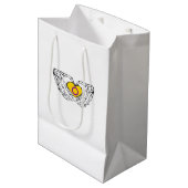 Sac Cadeau Moyen Pride Intersex Skeleton Halloween Goth Heart Class (Devant Angle)