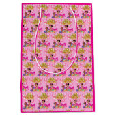 Sac Cadeau Moyen Princesse en rose (Devant)