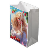 Sac Cadeau Moyen princesse fraise (Devant Angle)