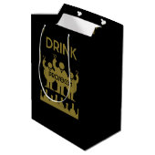 Sac Cadeau Moyen Procurez-vous des boissons à vin (Dos Angle)