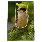 Sac Cadeau Moyen Profil d'une Jay gris mou / Whiskeyjack (Dos)