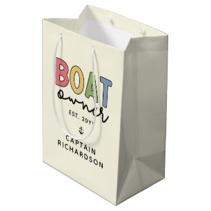 Sac Cadeau Moyen Propriétaire de bateau sur mesure établi Propriéta