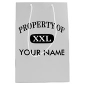 Sac Cadeau Moyen Propriété de XXL Votre nom (Devant)