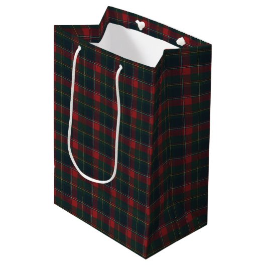 Sac Cadeau Moyen Province de Québec Tartan original (Devant Angle)