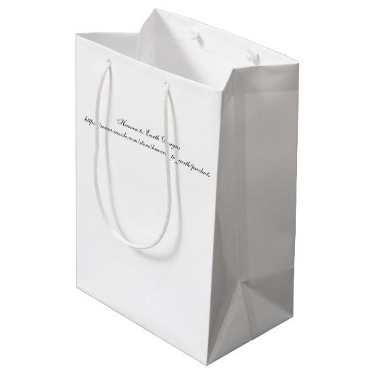 Sac Cadeau Moyen Psaumes 91:1-4 Inspirationnel (Dos Angle)