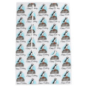 Sac Cadeau Moyen Puffin d'anniversaire personnalisé (Dos)
